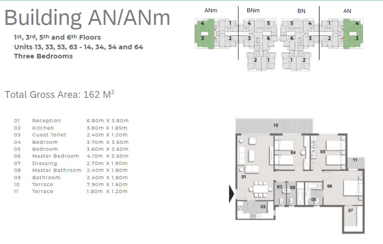Floor plan for apartment at Il Bosco City