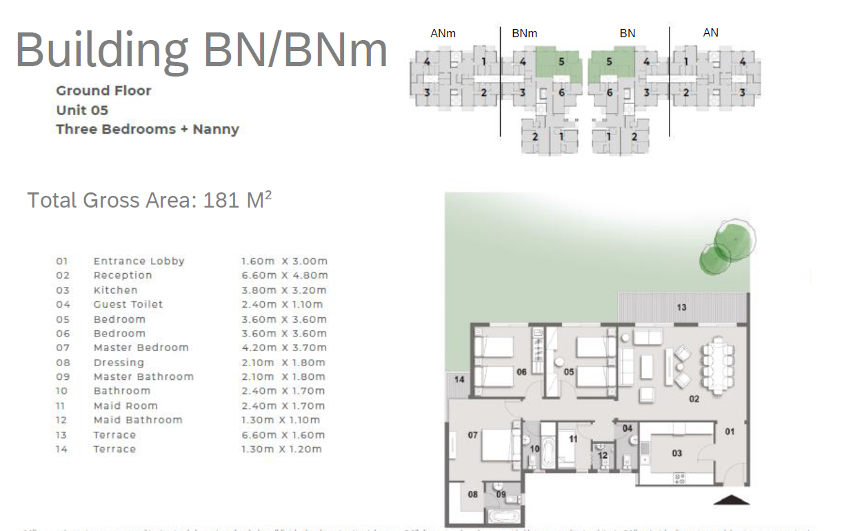 Floor plan for apartment at Il Bosco City