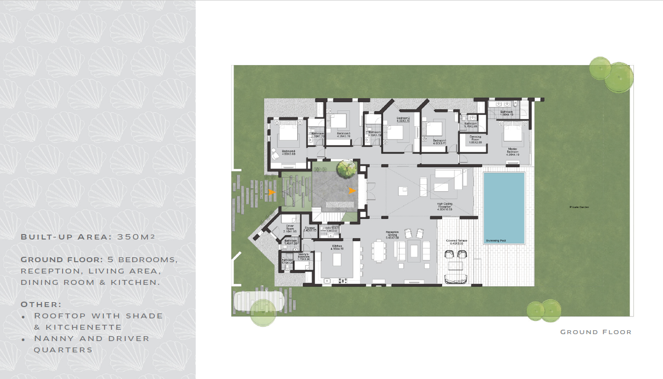 Floor plan for villa at Caesar Bay