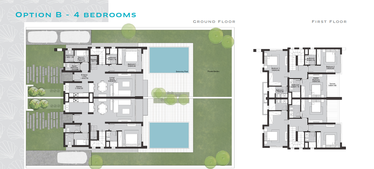 Floor plan for villa at Caesar Bay