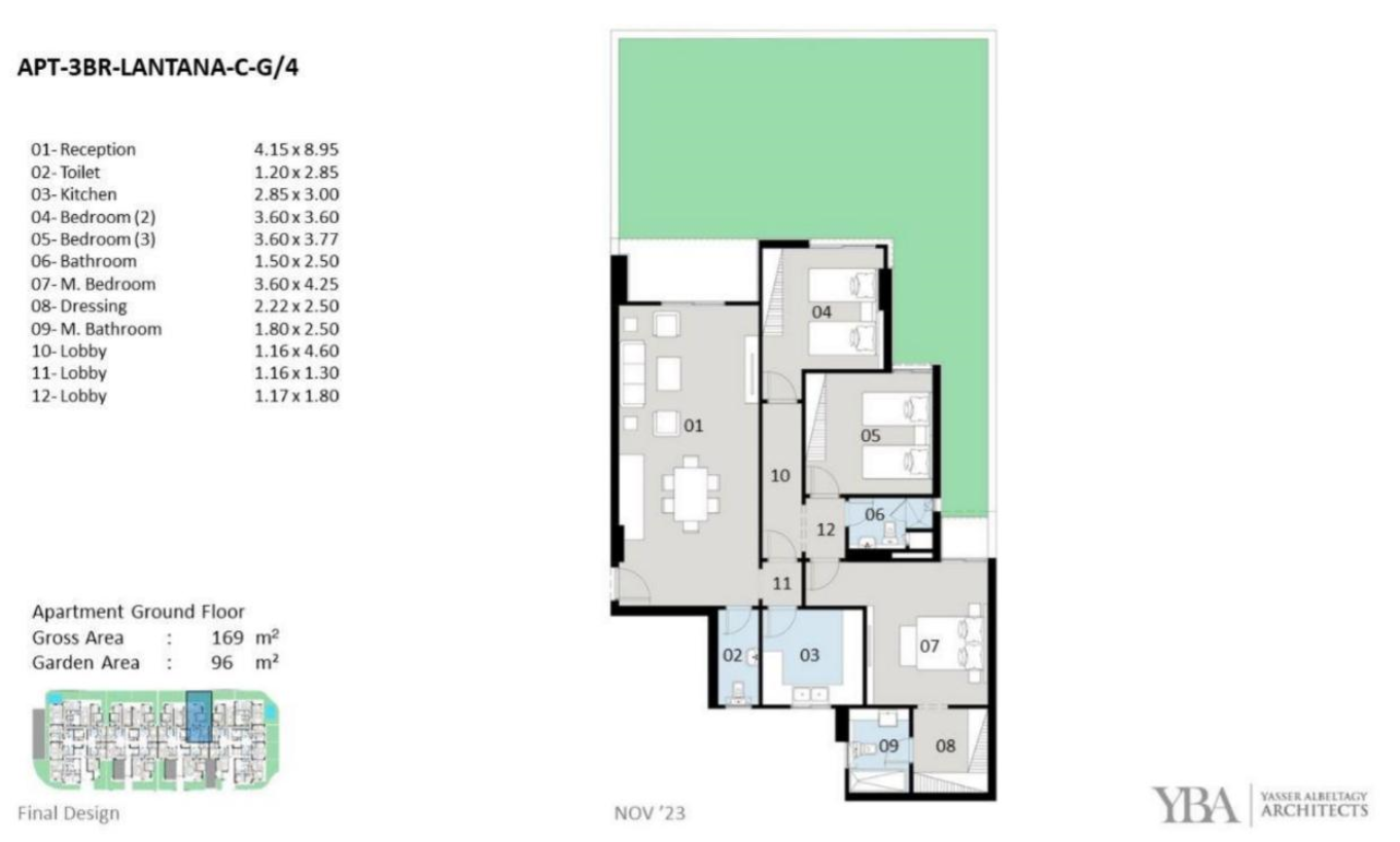 Floor plan for apartment at The Curve