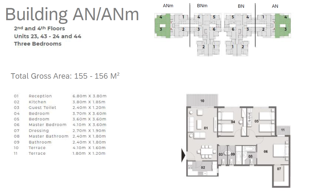 Floor plan for apartment at Il Bosco City