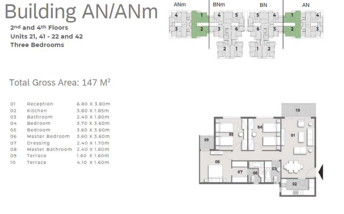 Floor plan for apartment at Il Bosco City