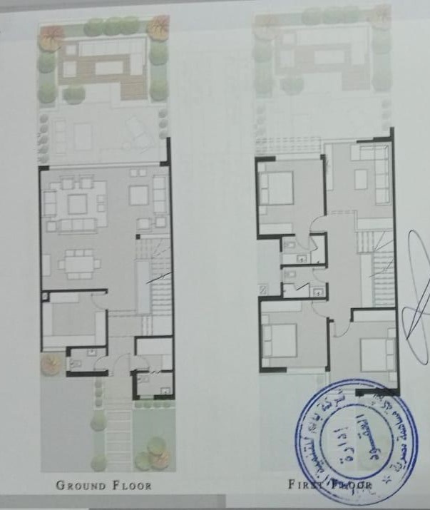 Floor plan for townhouse at Badya