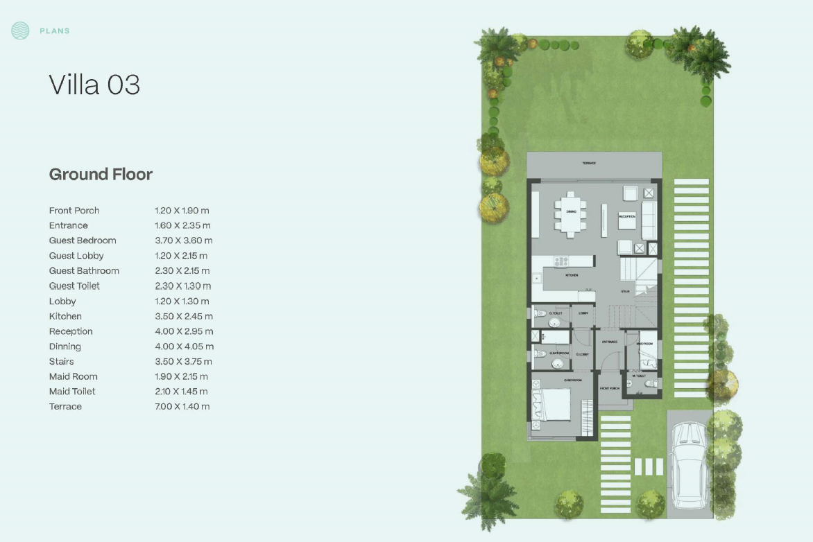 Floor plan for villa at Seazen
