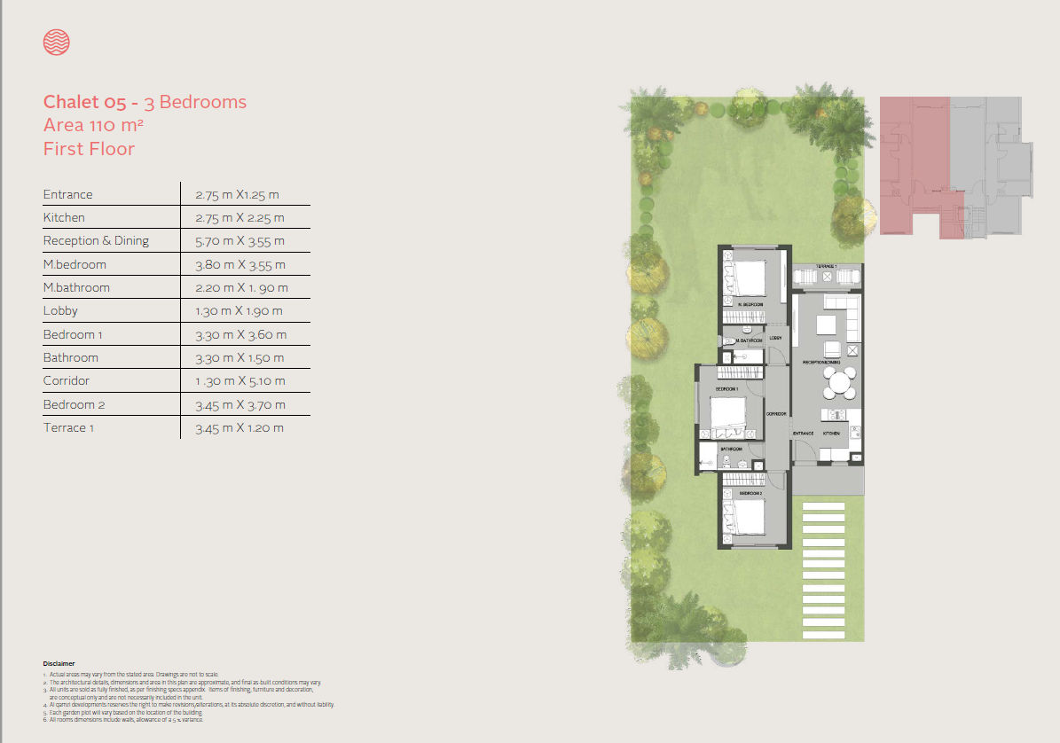 Floor plan for chalet at Seazen