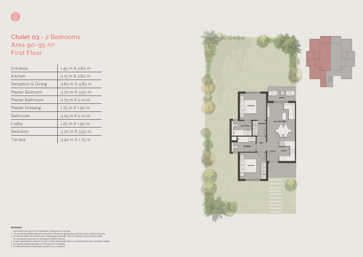 Floor plan for chalet at Seazen