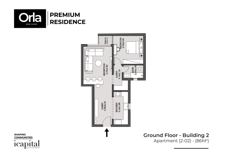 Floor plan for apartment at Orla Residence