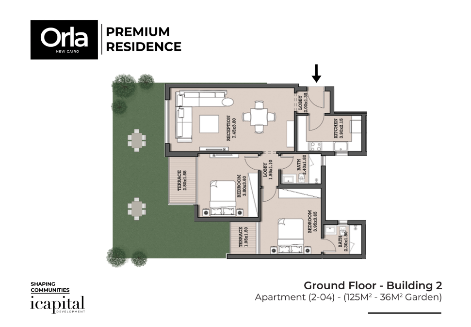 Floor plan for apartment at Orla Residence