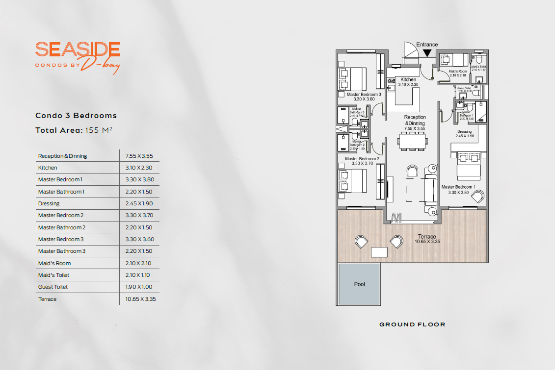 Floor plan for chalet at D-Bay