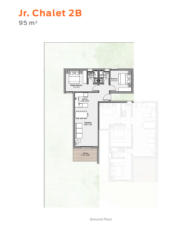 Floor plan for chalet at D-Bay