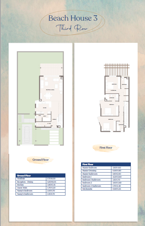 Floor plan for villa at Hacienda West