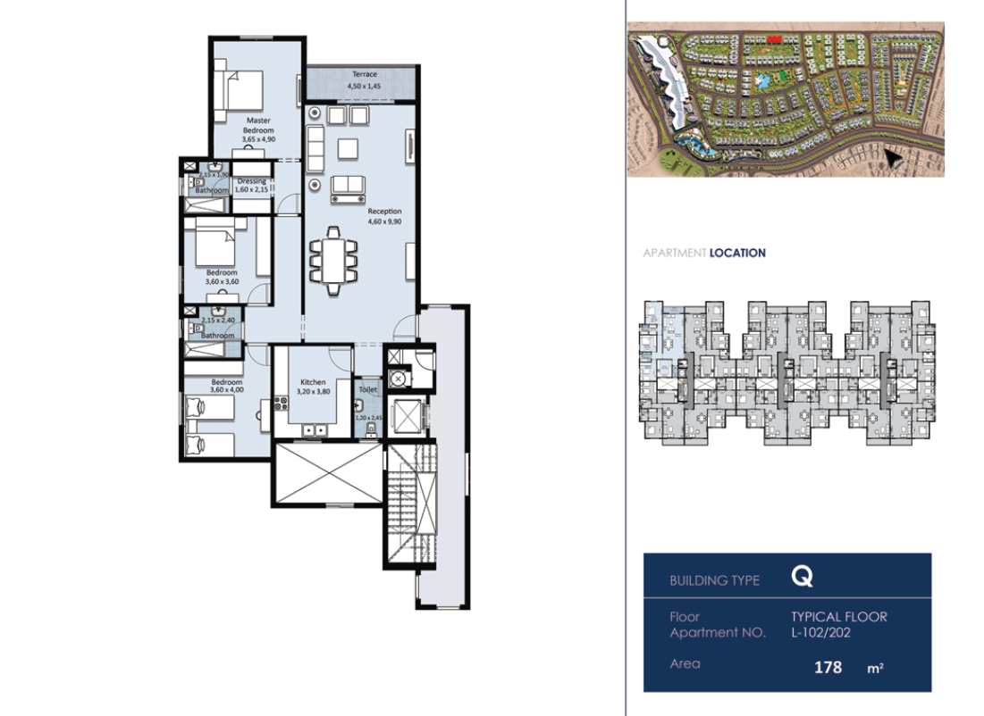 Floor plan for apartment at Fifth Square Al Marasem