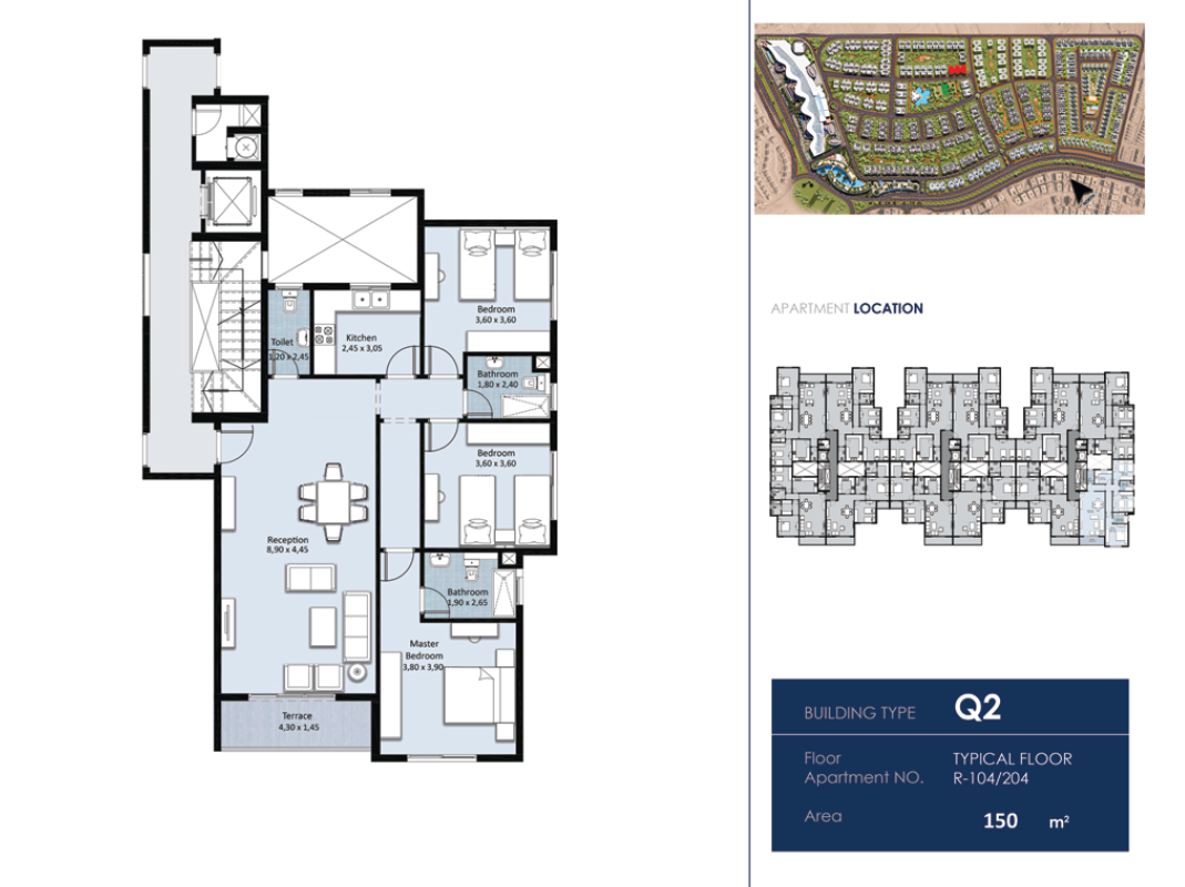 Floor plan for apartment at Fifth Square Al Marasem