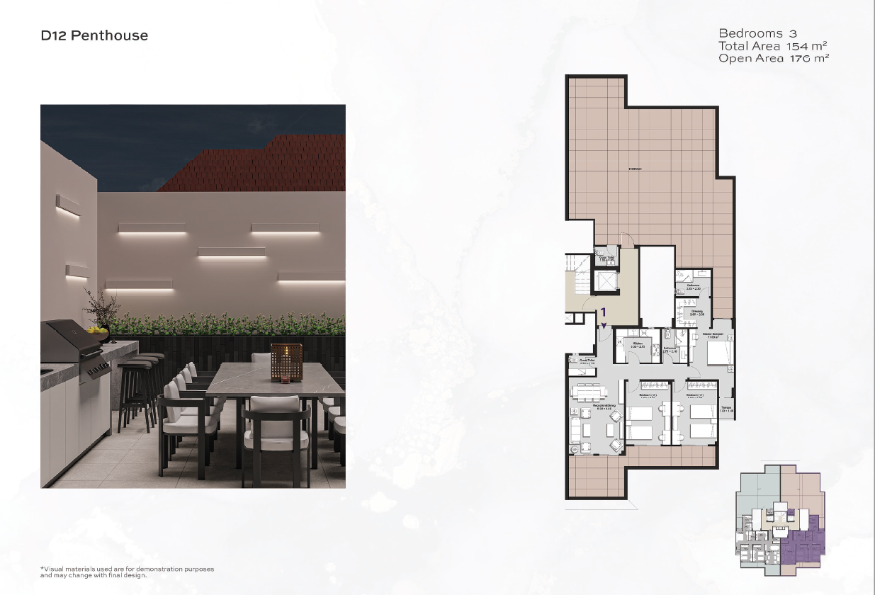 Floor plan for apartment at Ninety Avenue