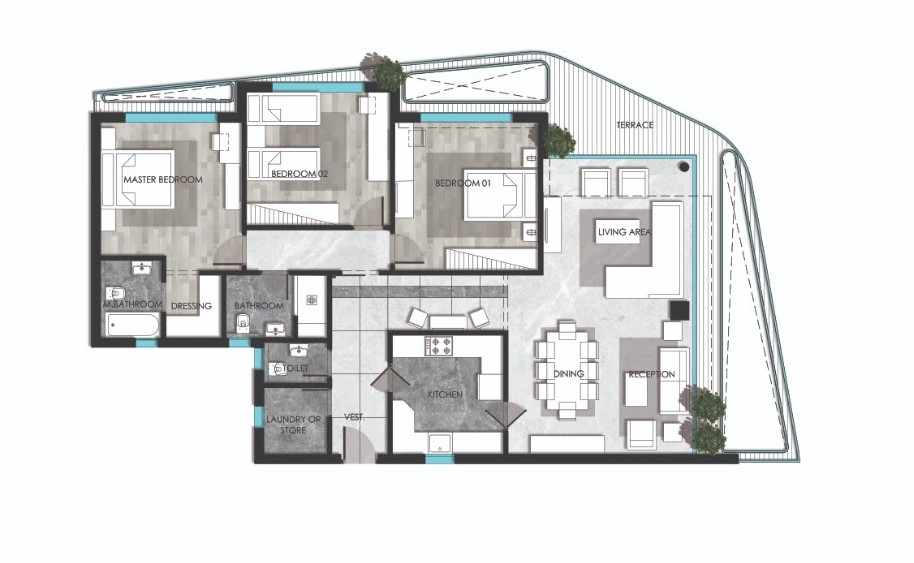 Floor plan for apartment at Armonia