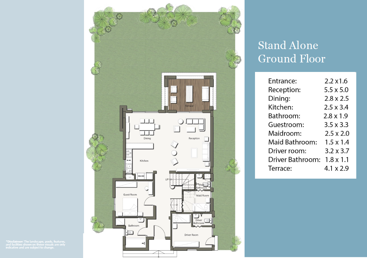 Floor plan for villa at Gaia