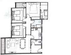 Floor plan for apartment at De Joya 1