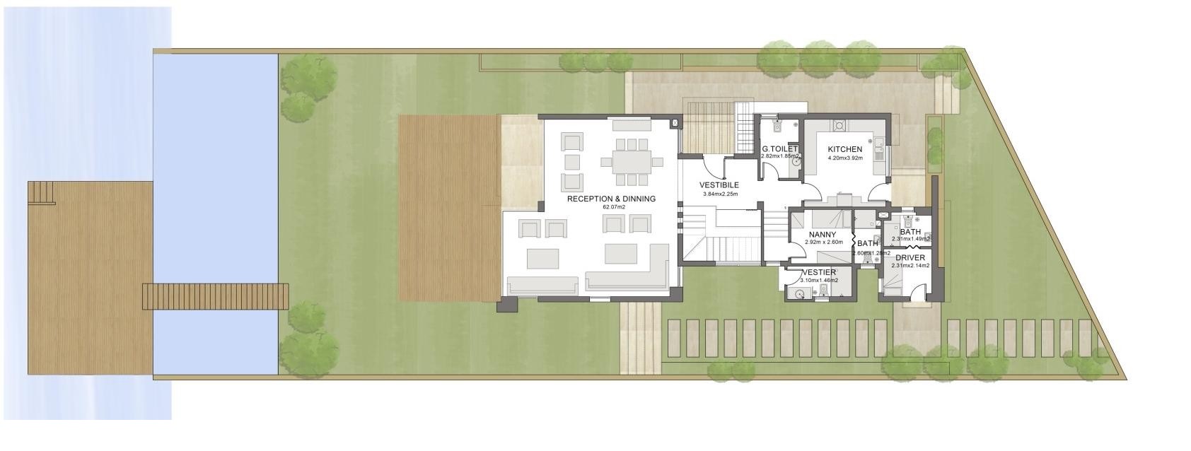 Floor plan for villa at Hacienda Bay
