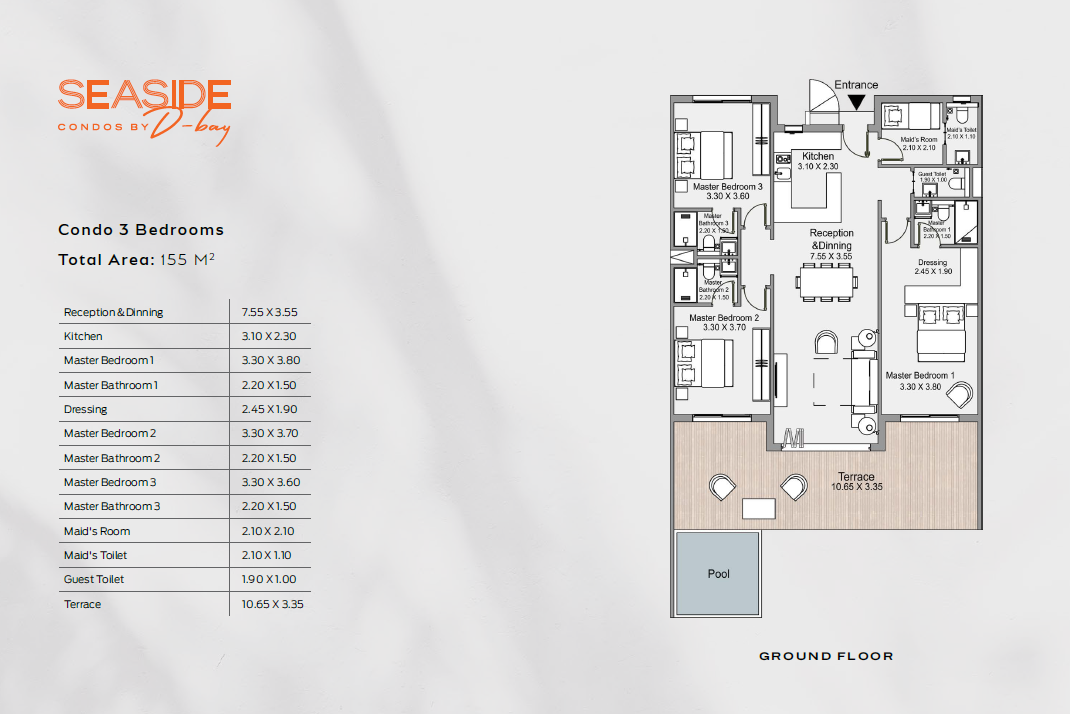 Floor plan for chalet at D-Bay