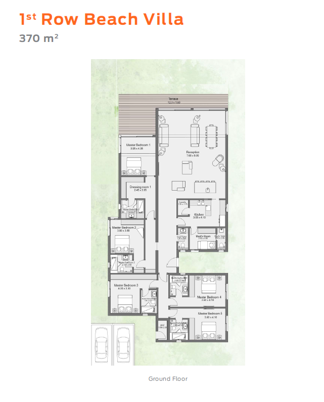 Floor plan for villa at D-Bay