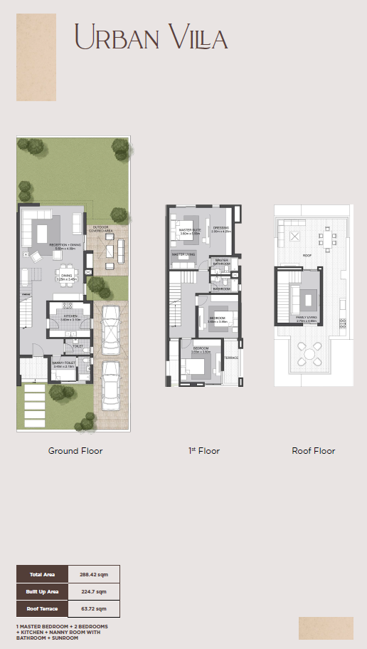 Floor plan for villa at Karmell New Zayed
