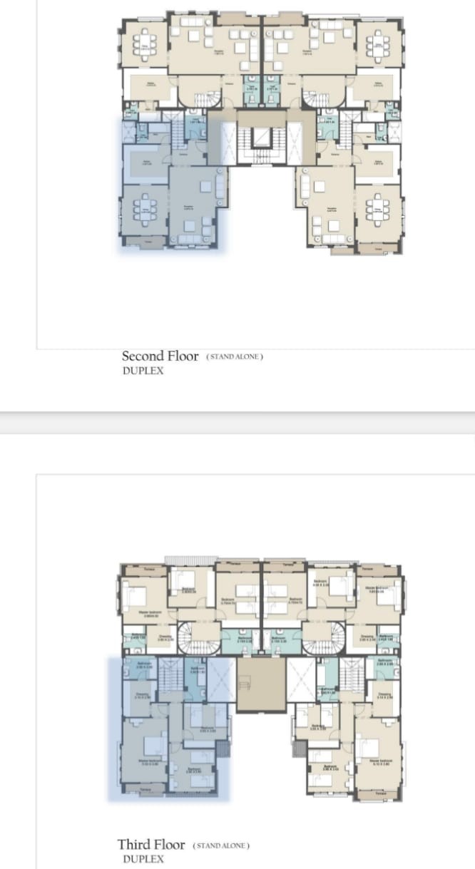Floor plan for duplex at Green Square