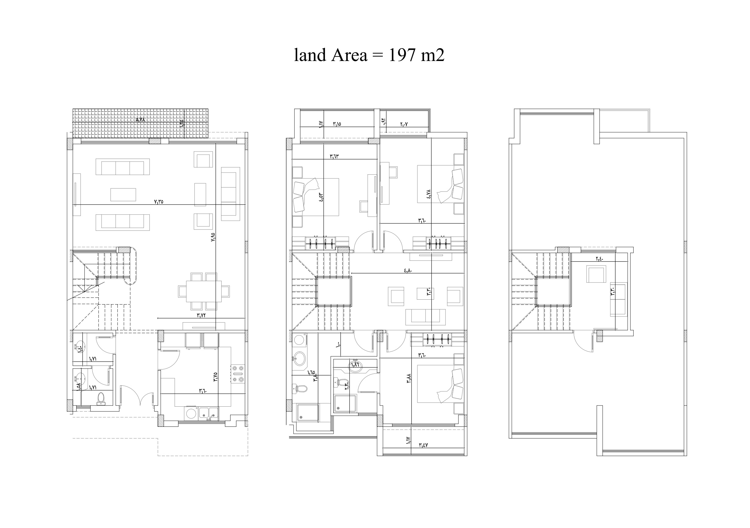 Floor plan for townhouse at El Patio Zahraa