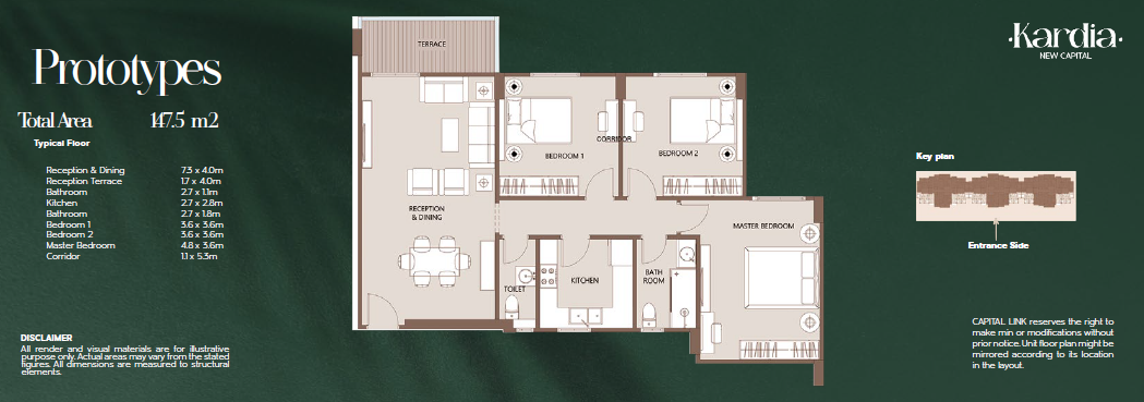 Floor plan for apartment at Kardia