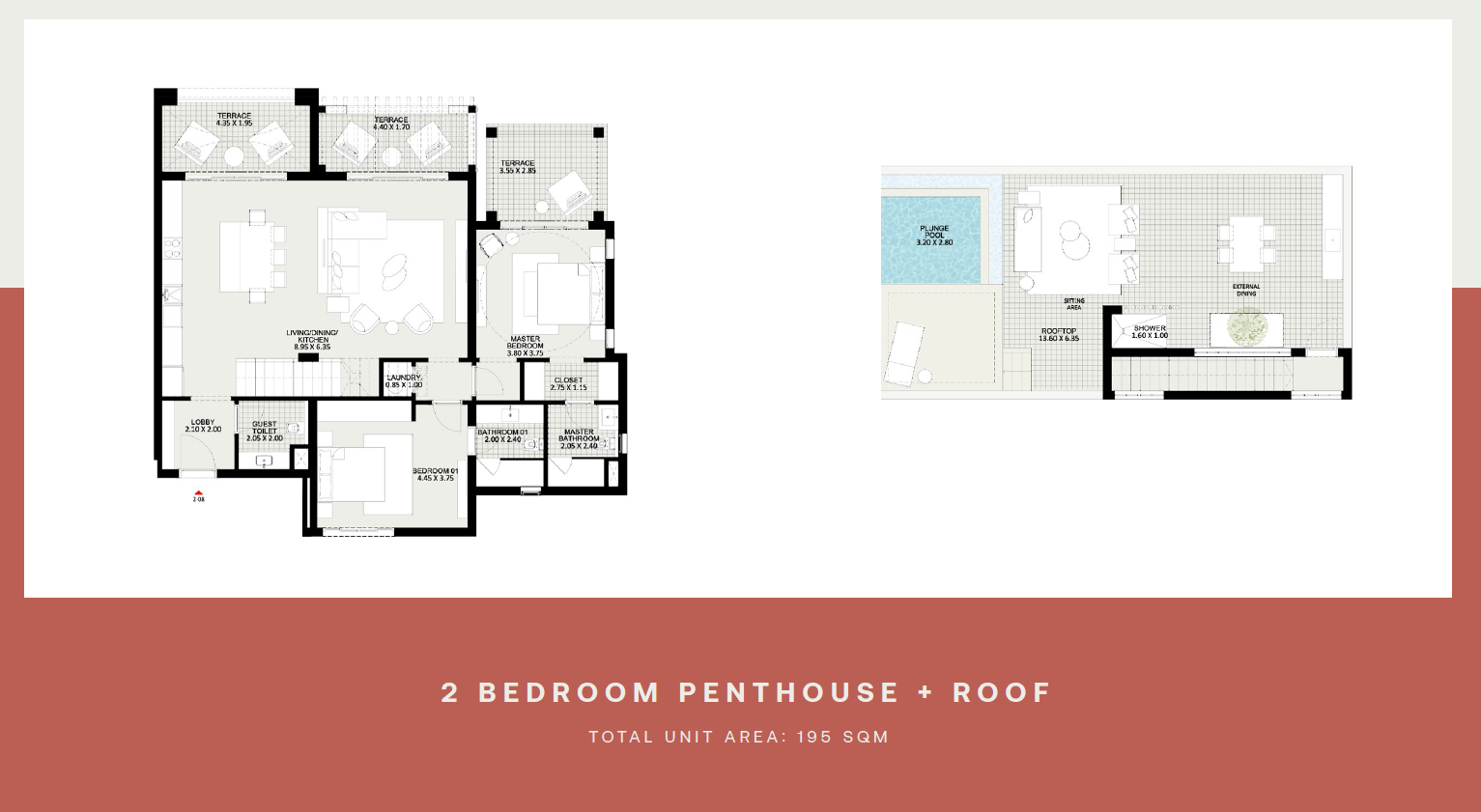 Floor plan for apartment at Miramar Residence