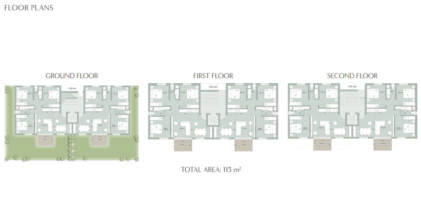 Floor plan for chalet at Il Monte Galala