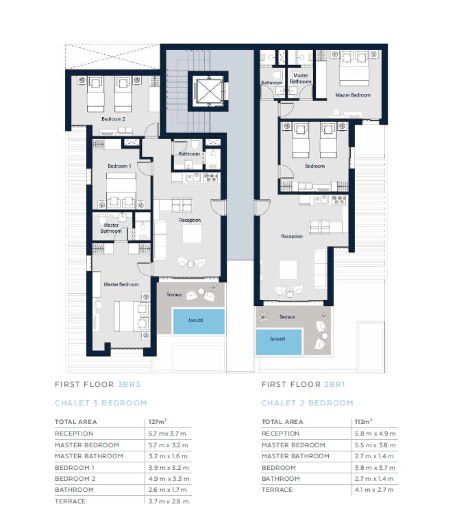 Floor plan for chalet at Il Monte Galala