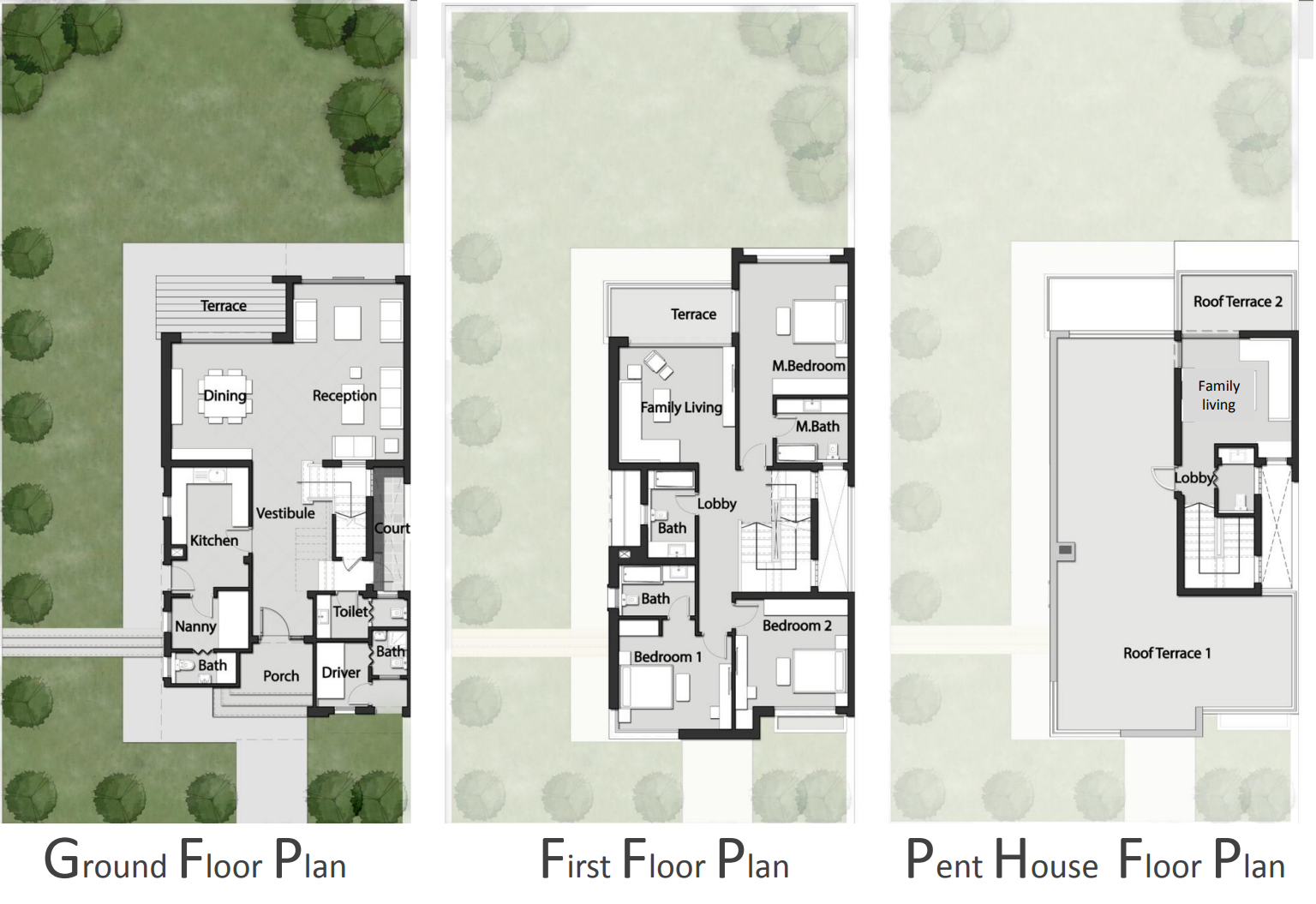 Floor plan for villa at Palm Hills Katameya Extension (PK2)