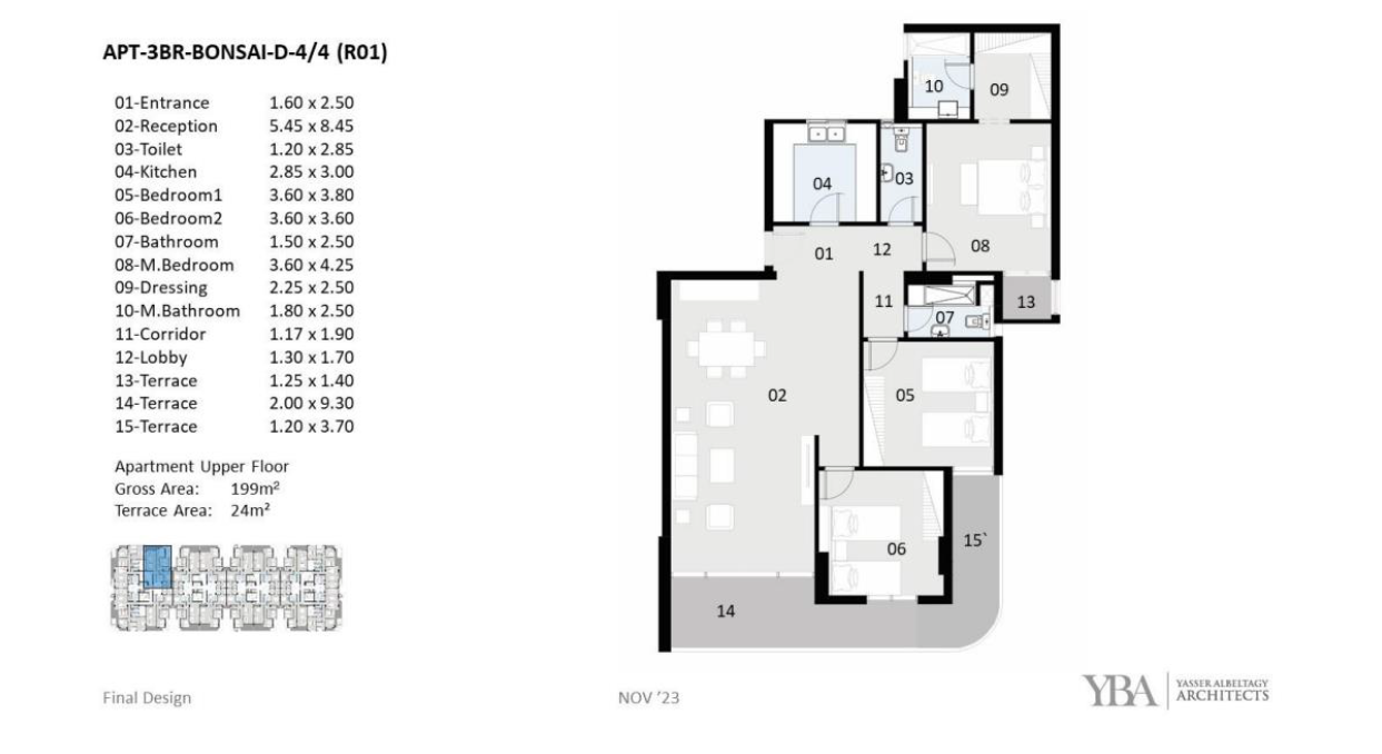 Floor plan for apartment at The Curve