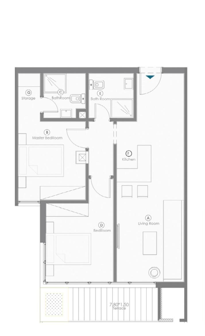 Floor plan for chalet at Ein Hills
