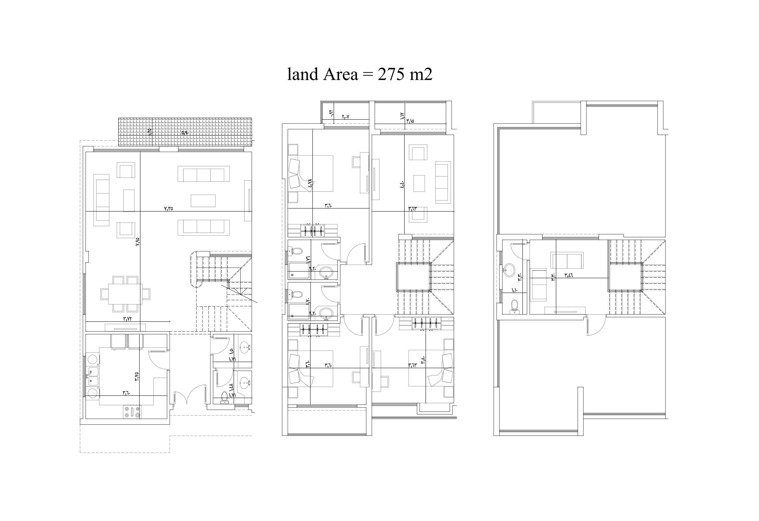 Floor plan for townhouse at El Patio Zahraa
