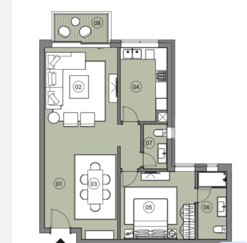 Floor plan for apartment at IRIS SwanLake Residences