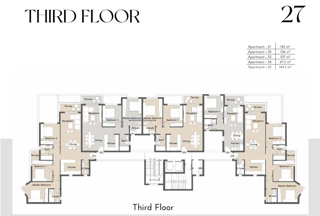 Floor plan for apartment at Palm Hills New Alamein