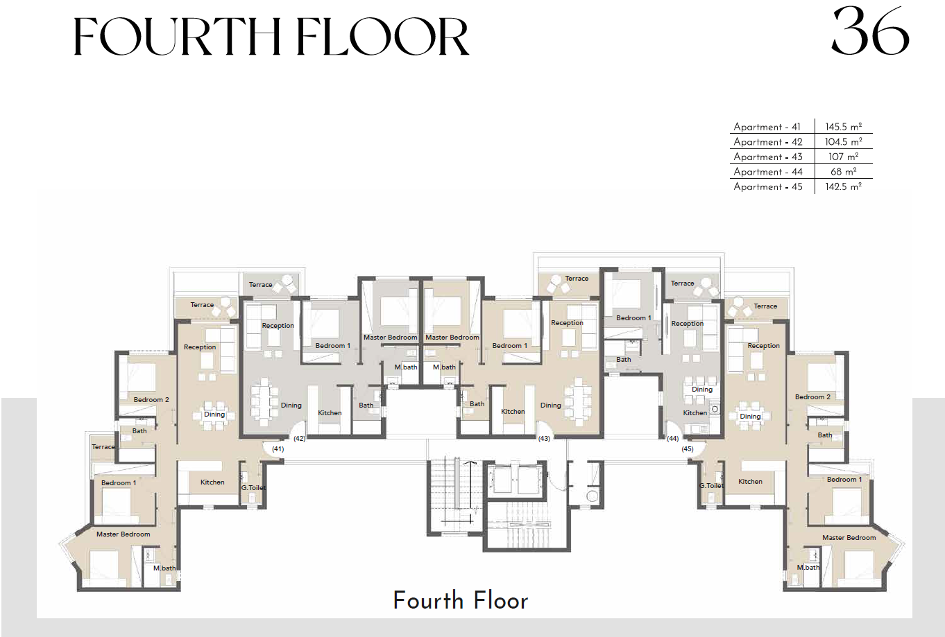 Floor plan for apartment at Palm Hills New Alamein