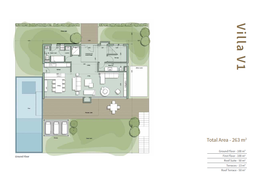 Floor plan for villa at Il Monte Galala