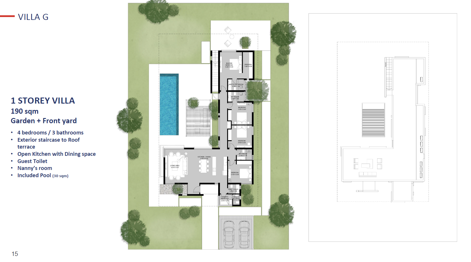 Floor plan for villa at Ancient Hill