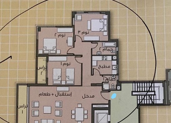 Floor plan for apartment at Madinaty