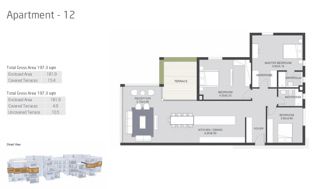 Floor plan for apartment at VYE SODIC