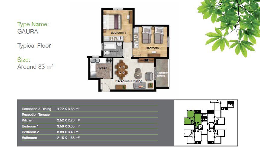 Floor plan for apartment at Ashgar City