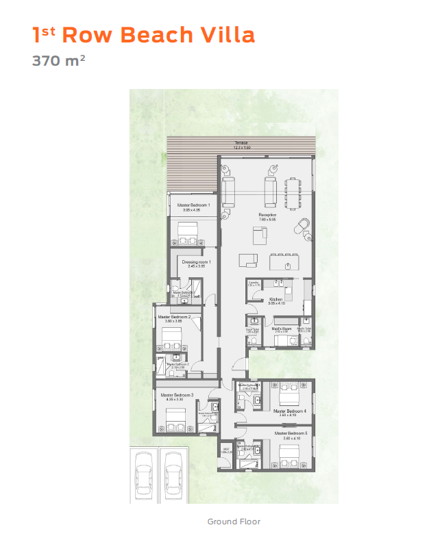 Floor plan for villa at D-Bay