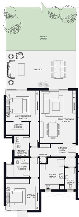 Floor plan for apartment at O West Orascom