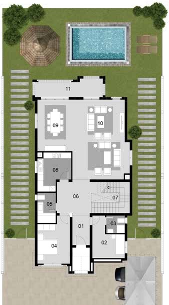 Floor plan for villa at Al Maqsad