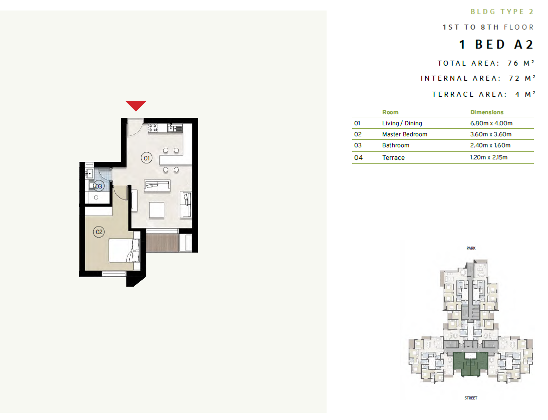 Floor plan for apartment at ZED East