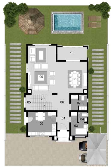 Floor plan for villa at Al Maqsad