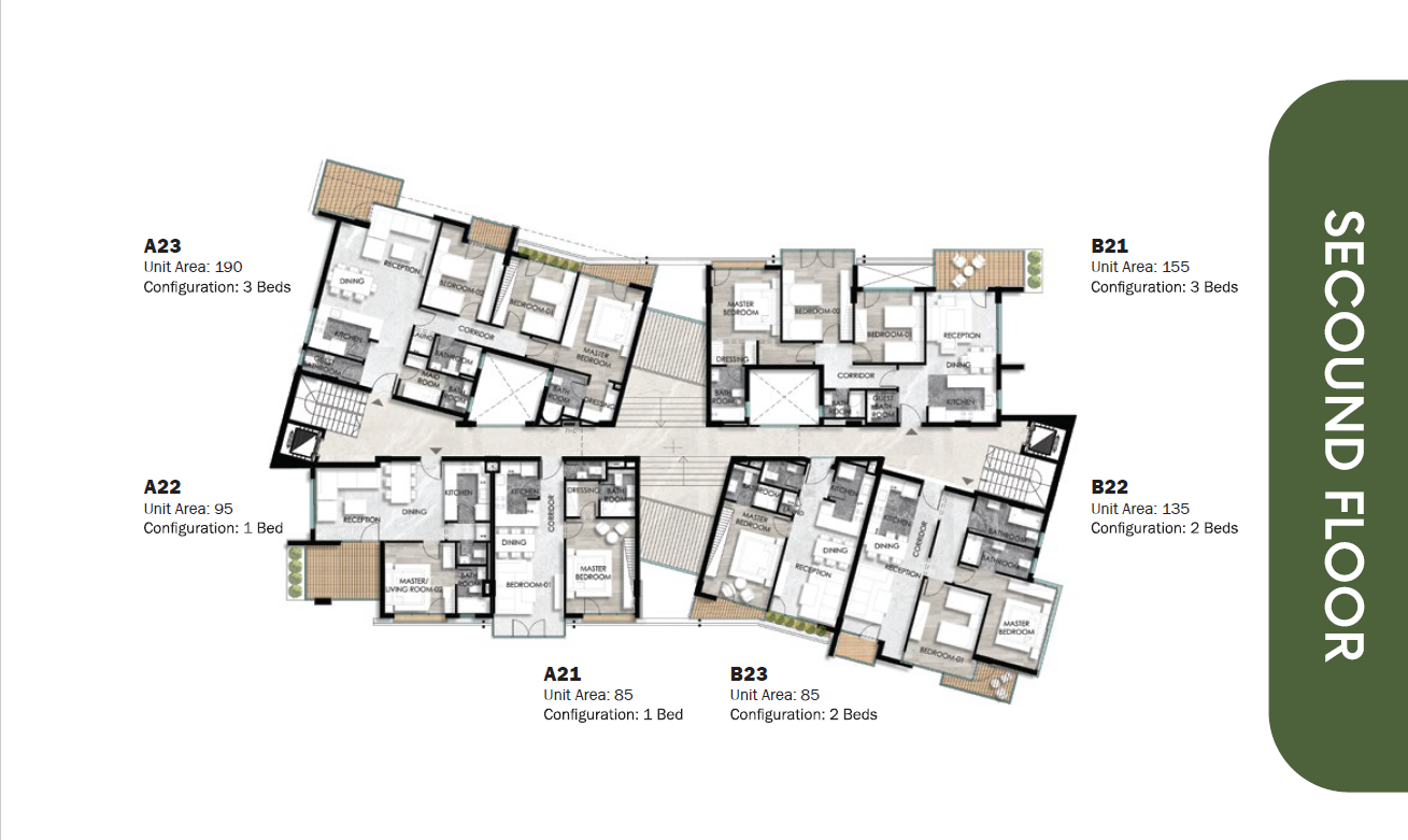 Floor plan for apartment at Leaves